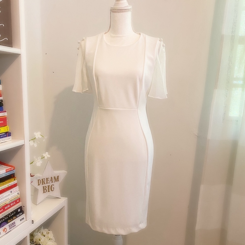 Calvin Klein Petite Dress • White Dress • Size 10P